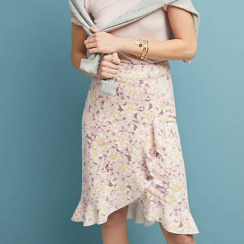 new Anthropologie Skye Ruffled Skirt size 0 new nwt